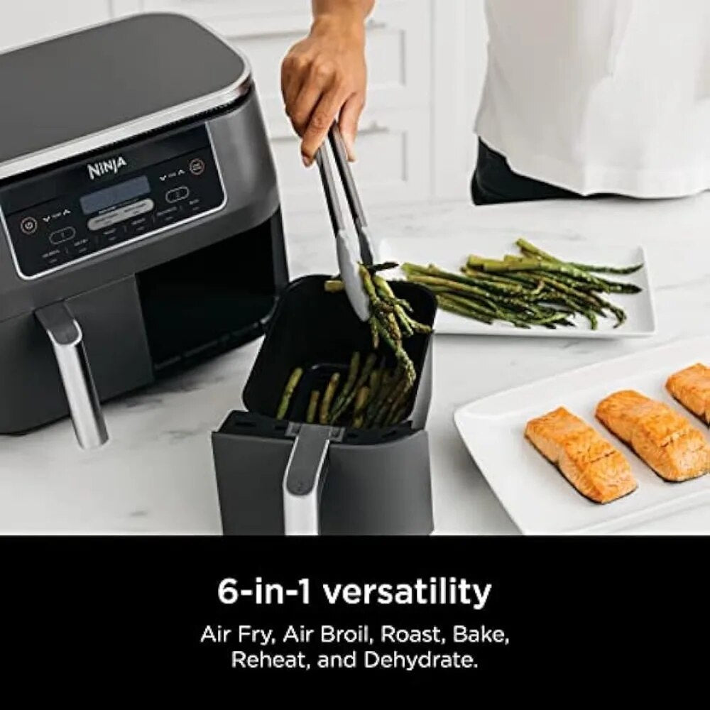 Ninja DZ201 Foodi 8-Quart 6-in-1 DualZone Air Fryer with 2 Independent Baskets