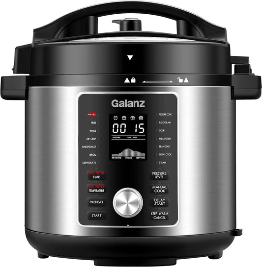 Galanz 12-in-1 Electric Pressure Cooker & Air Fryer: Masterful Multicooking with 12 Preset Programs