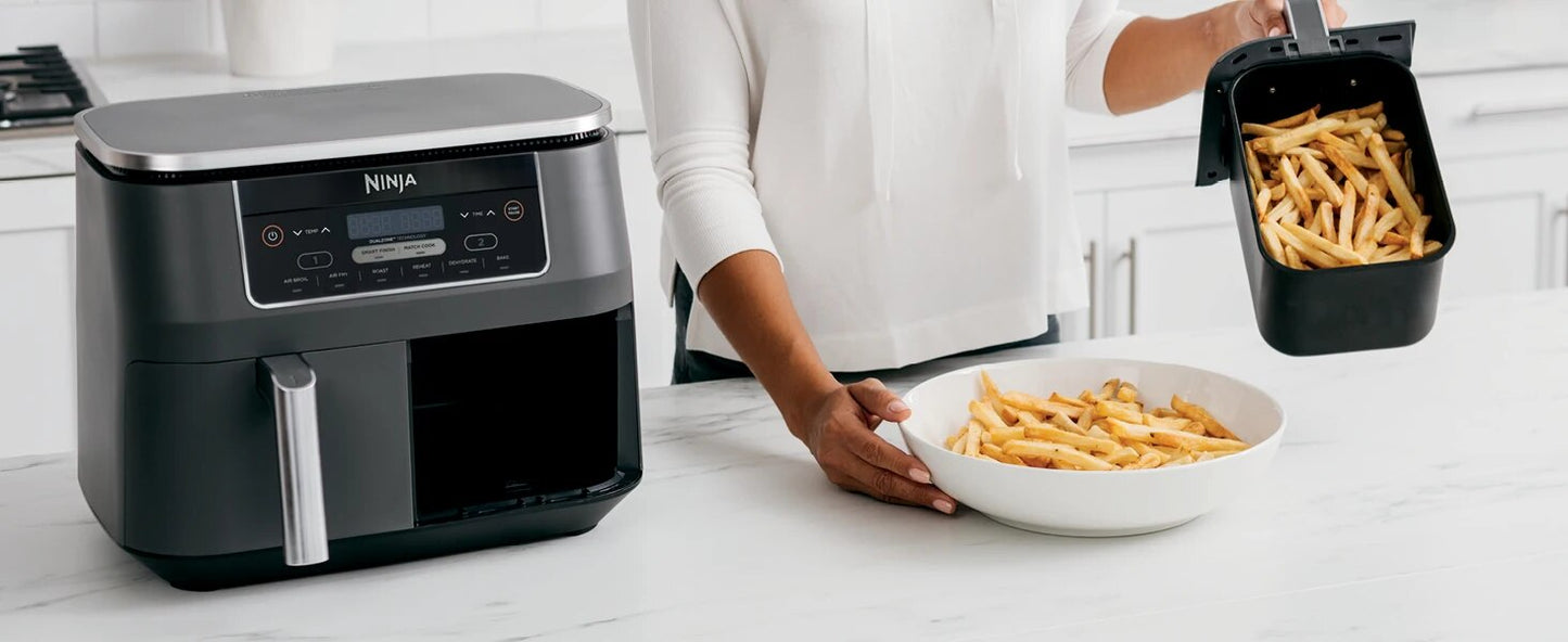 Ninja DZ201 Foodi 8-Quart 6-in-1 DualZone Air Fryer with 2 Independent Baskets