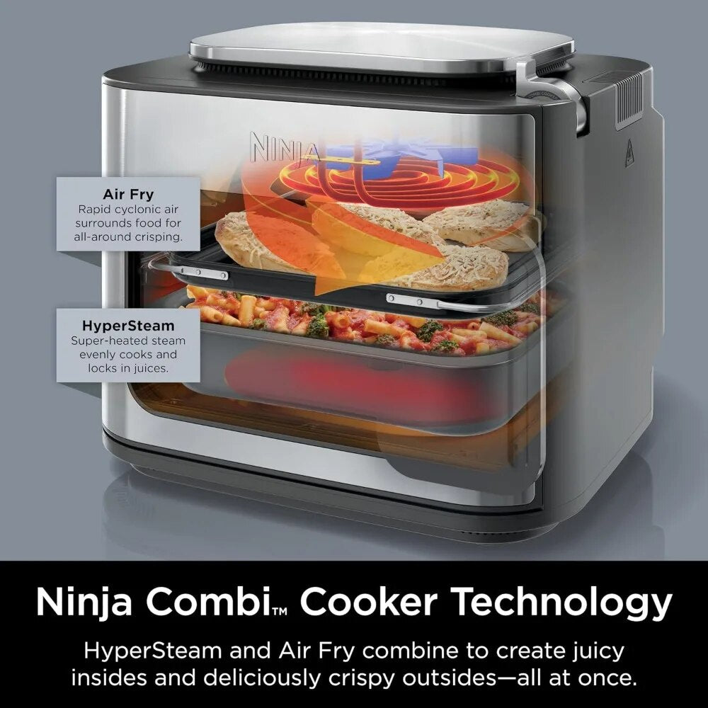 Ninja - All-in-One Multicooker, Oven, and Air Fryer: Quick, Complete Meals in 15 Minutes or Less