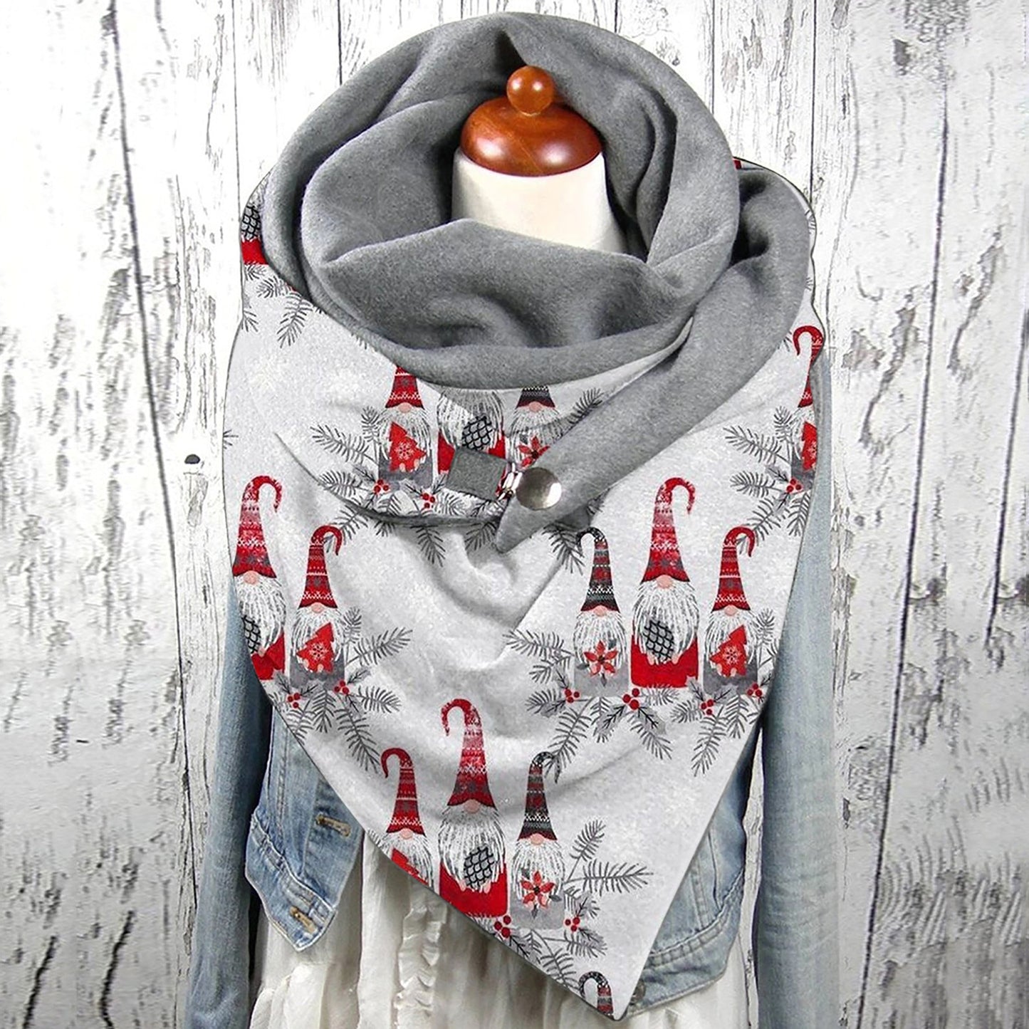 Scarf Christmas Printing Fashion Winter Warm Scarf Women