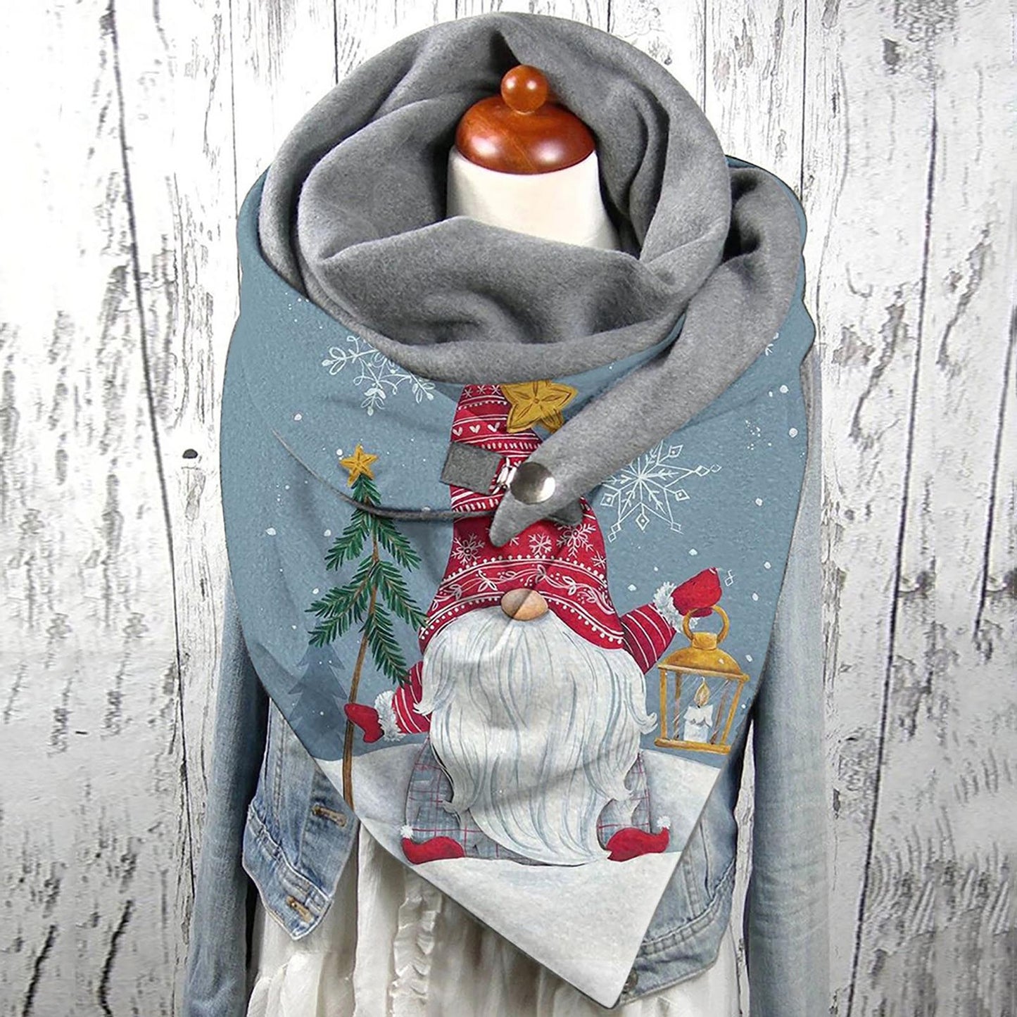 Scarf Christmas Printing Fashion Winter Warm Scarf Women