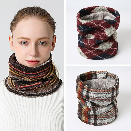 Face Snood Unisex Collar Winter Warm Ring Scarf