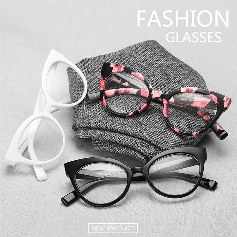 Woman Optical Eyeglasses Metal Legs Acetate