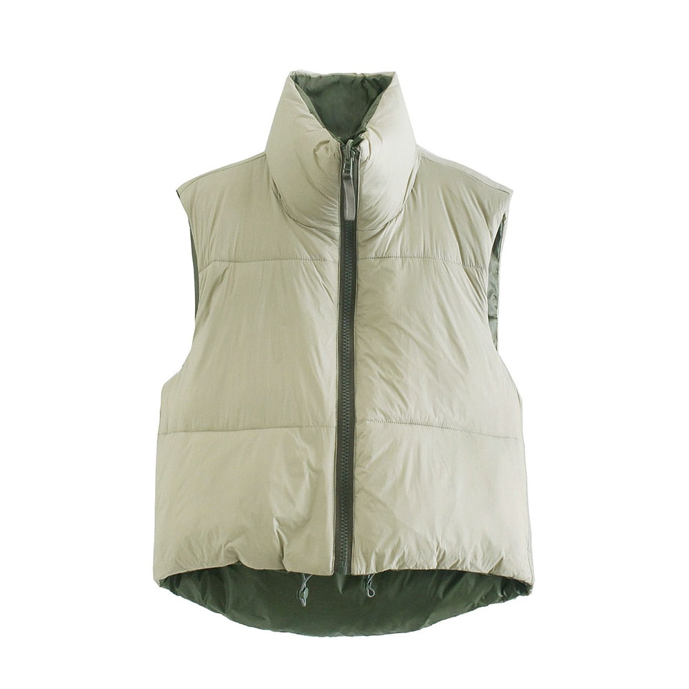 Women Reversible Gilet Jacket Sleeveless