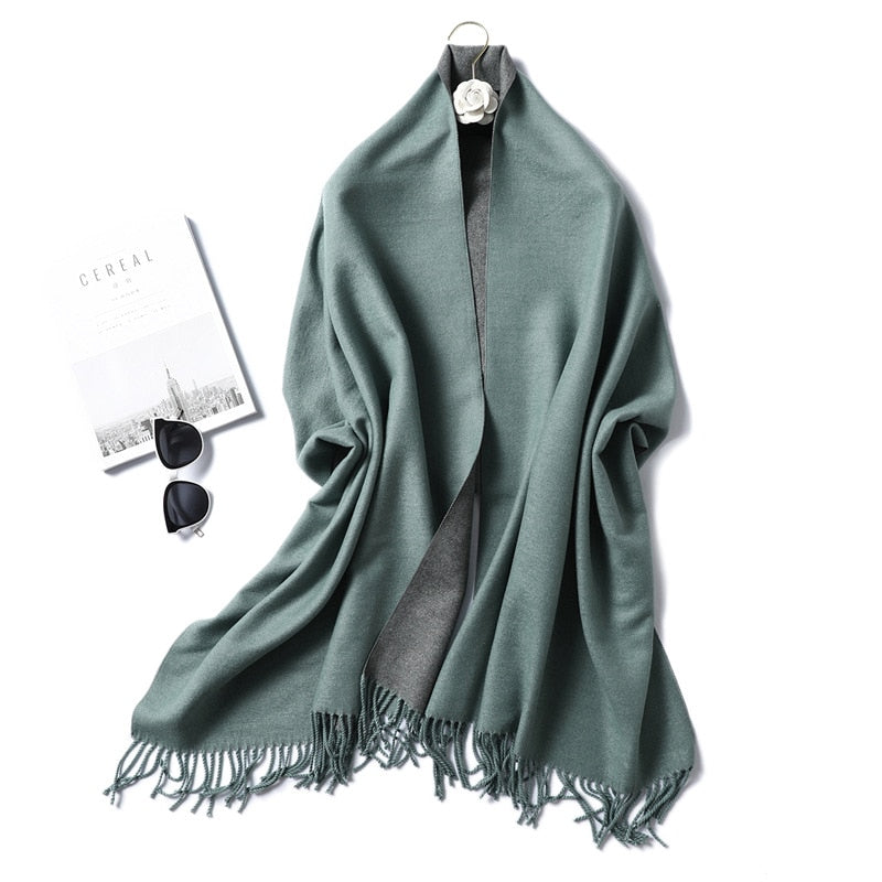 Winter Cashmere Scarf Women Thick Warm Shawls Wraps