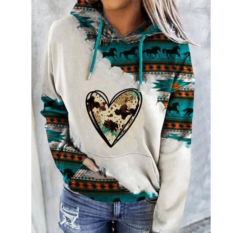 Women Hood Sweatshirts Winter Spring Patchwork