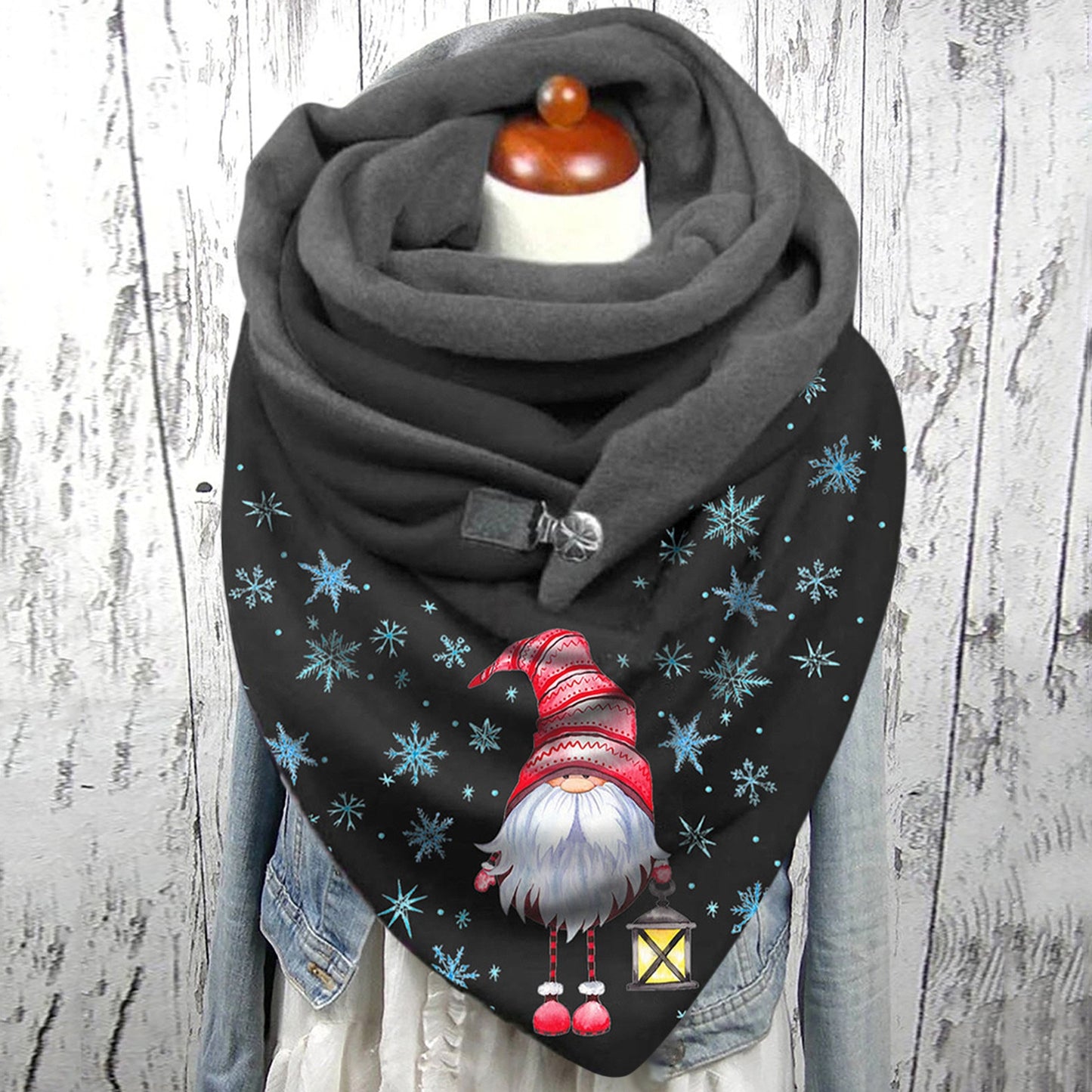 Scarf Christmas Printing Fashion Winter Warm Scarf Women