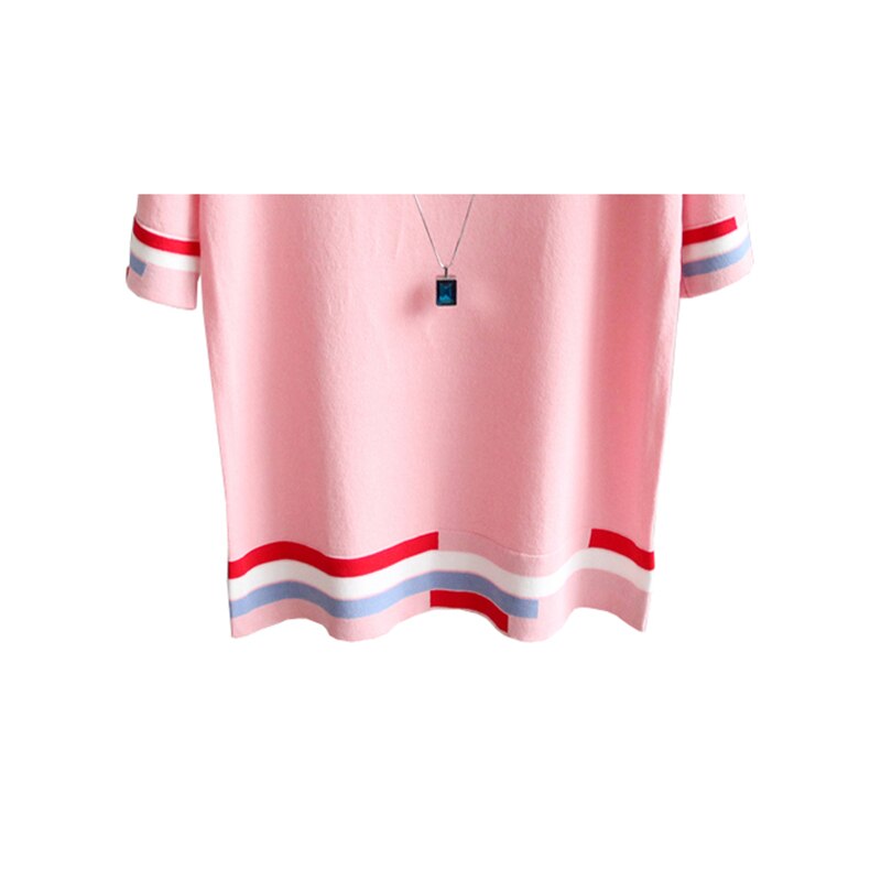 Striped Hit The Color Thin Summer Women Sweatwear