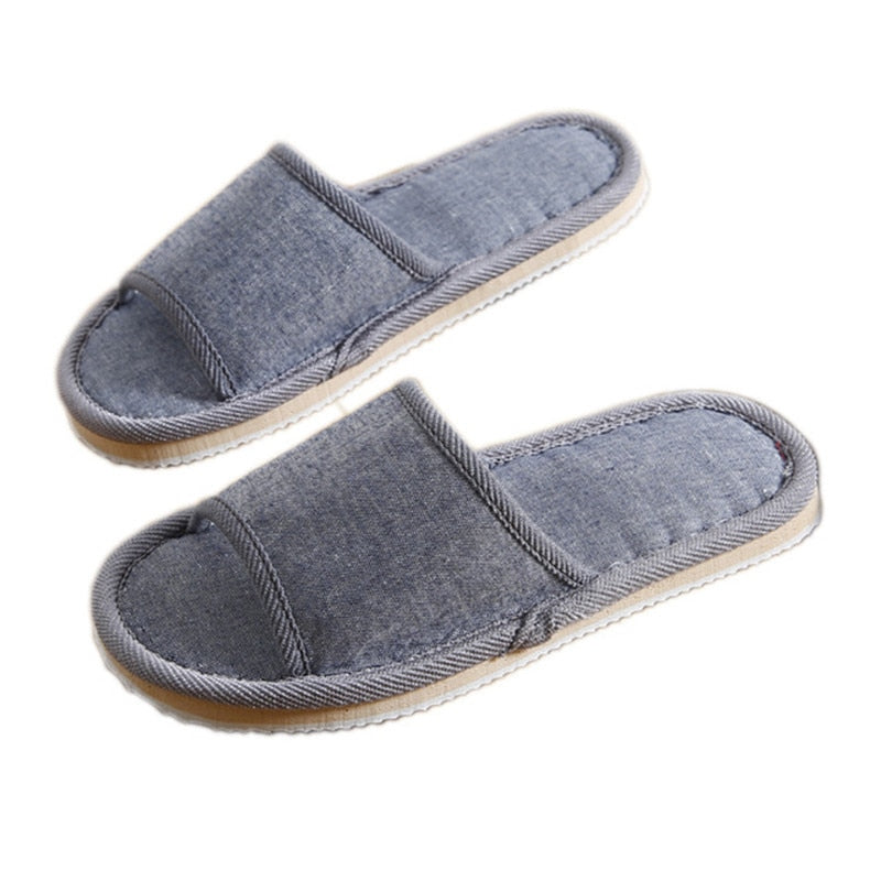 LEEMEIMEI Natural Flax Home Slippers Indoor