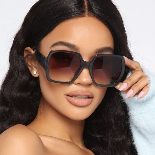 Vintage Oversize Square Sunglasses Woman