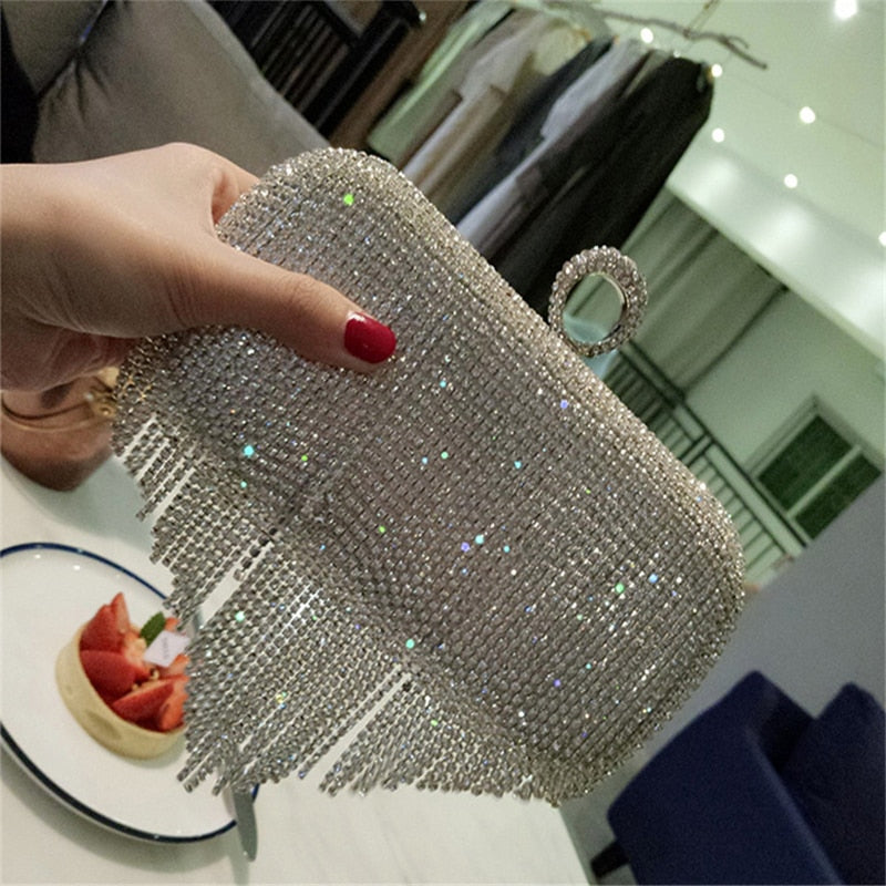 Rhinestone Wedding Purse Women Evening