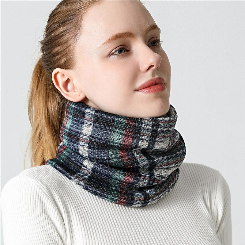 Face Snood Unisex Collar Winter Warm Ring Scarf