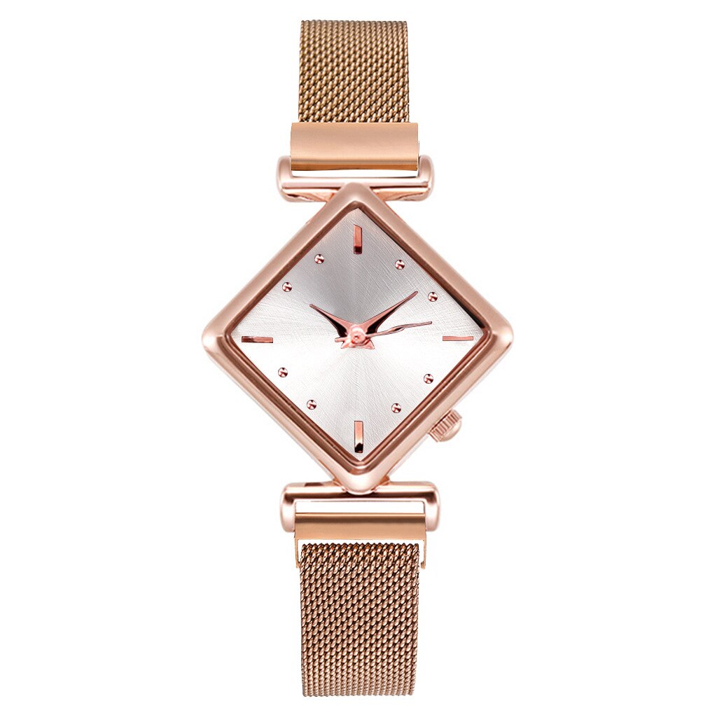 Rhombus Square Dial Watches Bracelet Set Quartz