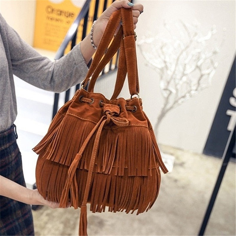 Bag for Women Bohemia Style Canvas Drawstring