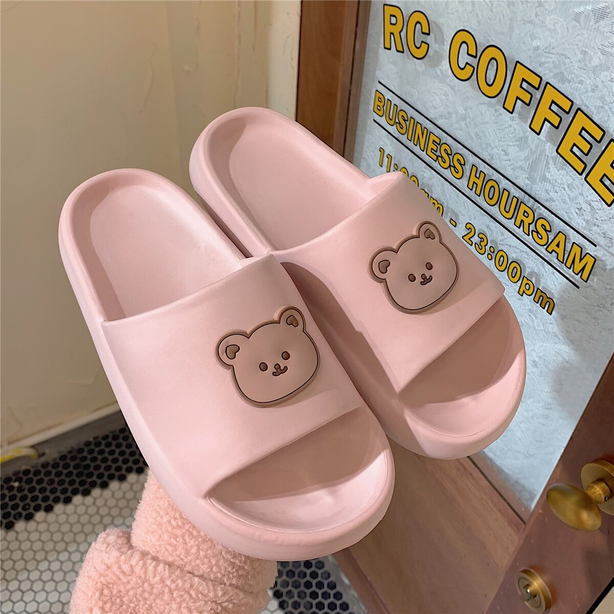 New Couple Fashion Bear Sandals Non-slip