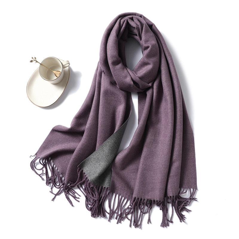 Winter Cashmere Scarf Women Thick Warm Shawls Wraps