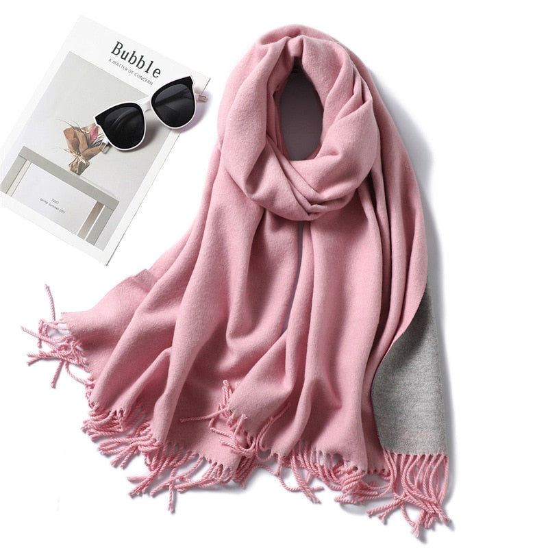 Winter Cashmere Scarf Women Thick Warm Shawls Wraps