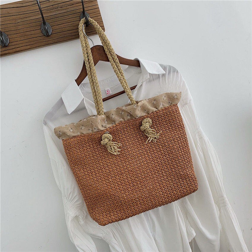 Fashion Rattan Woven Women Handbag Summer