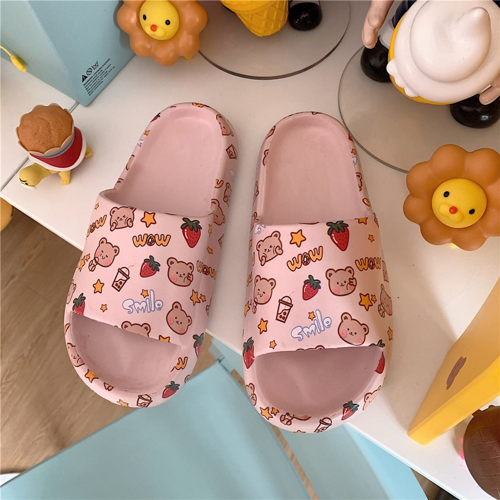 New Couple Fashion Bear Sandals Non-slip