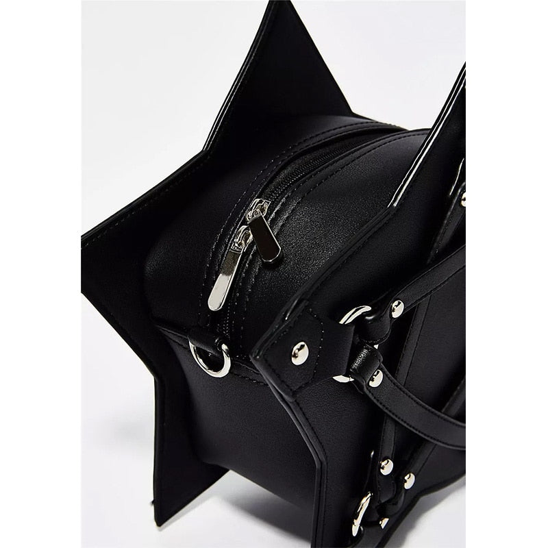 JIEROTYX Dark Gothic Pentagram Shoulder Bag