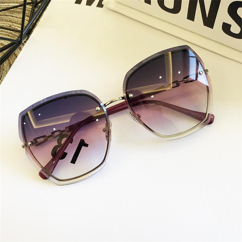 Famous Brand Design Rimless Women Sunglasses