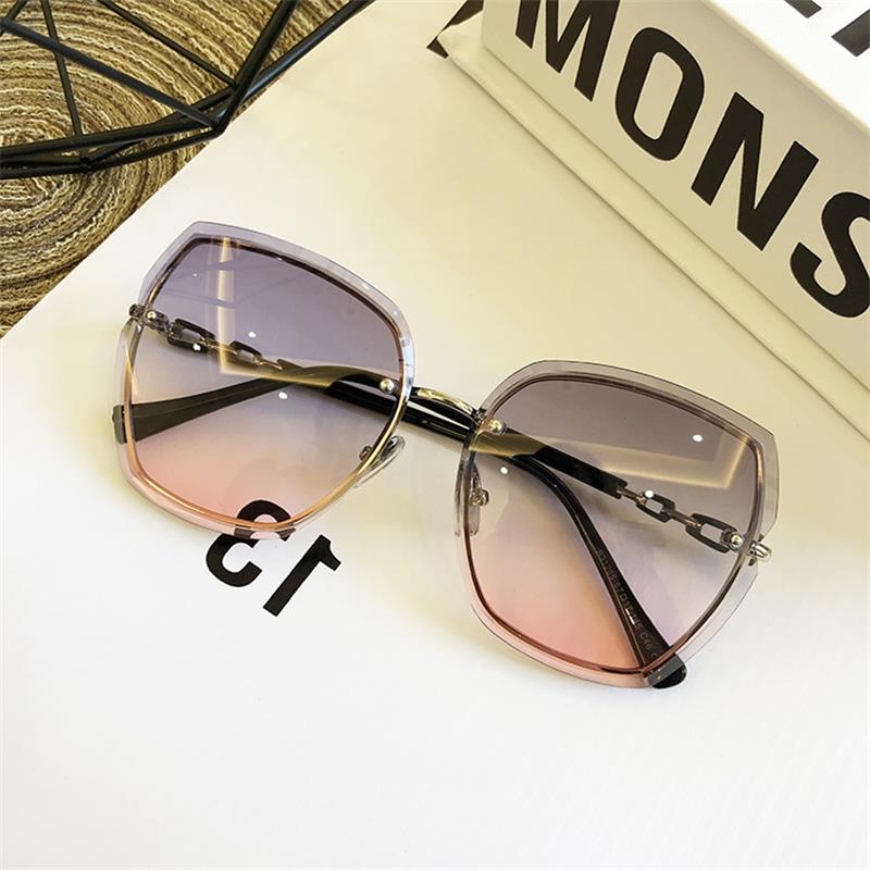 Famous Brand Design Rimless Women Sunglasses