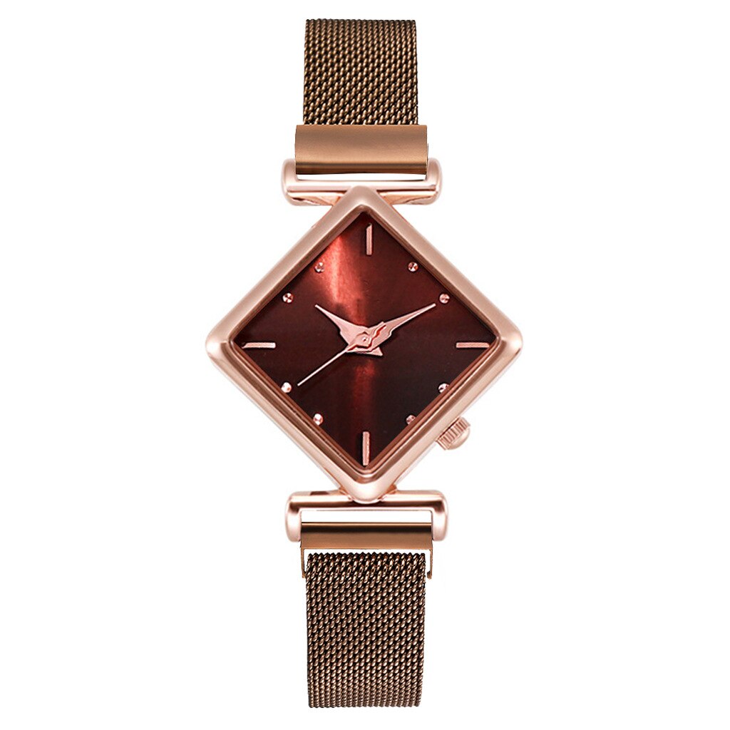 Rhombus Square Dial Watches Bracelet Set Quartz