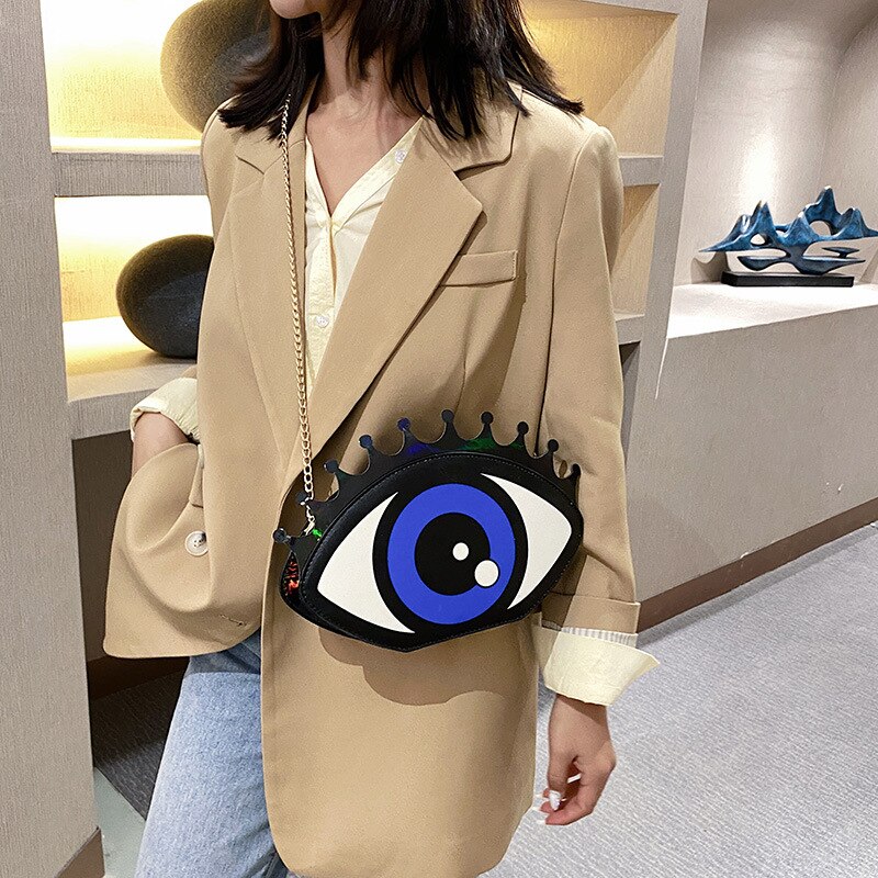 Women Small Shoulder Bag Eye Shape Fashion