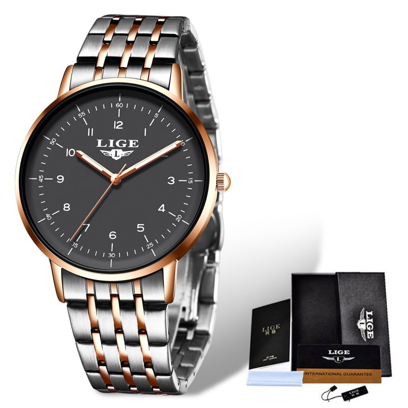 LIGE Luxury Fashion Women Watches Waterproof