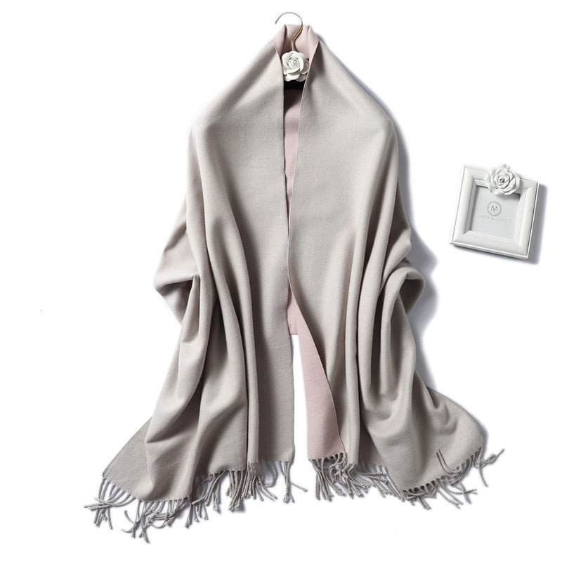 Winter Cashmere Scarf Women Thick Warm Shawls Wraps