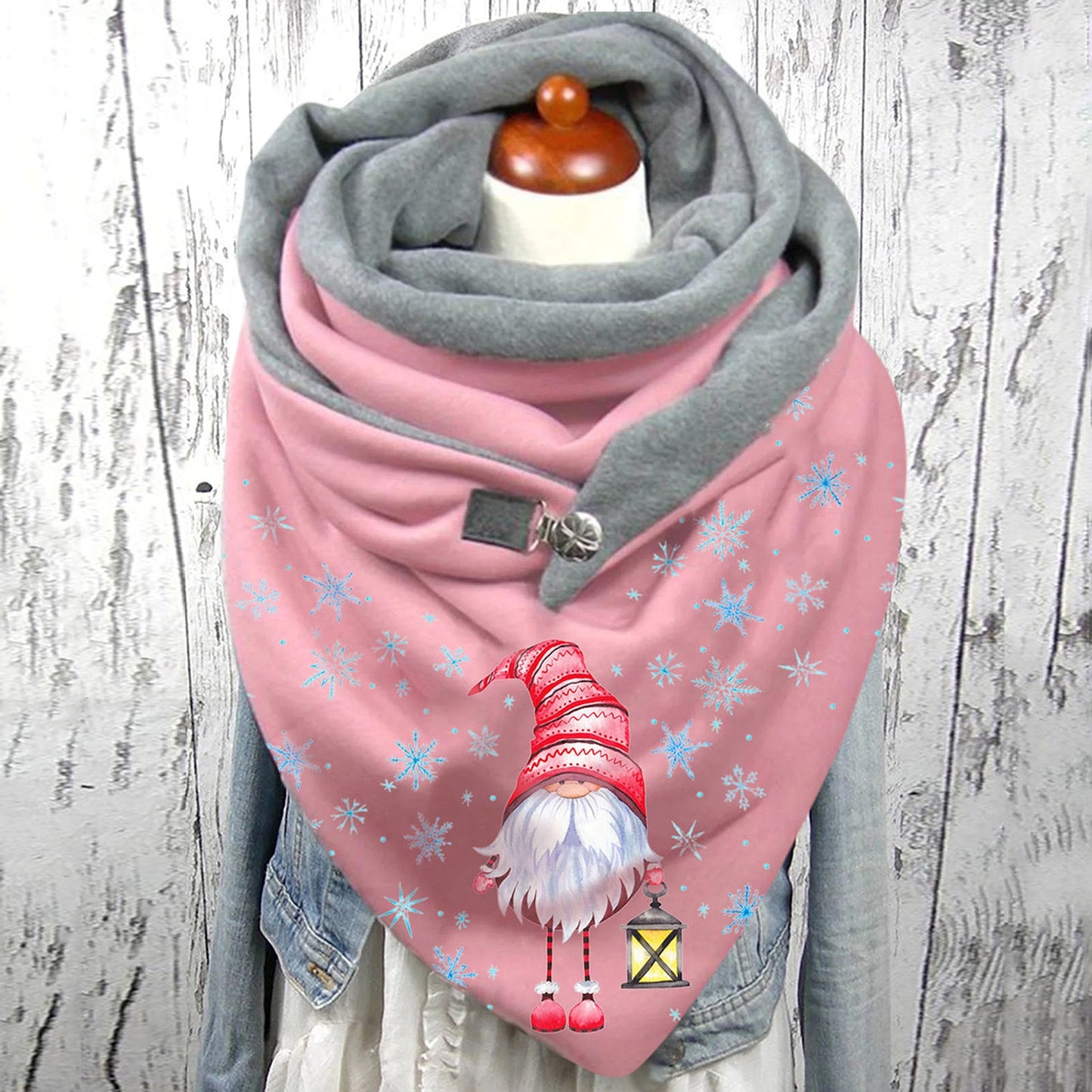 Scarf Christmas Printing Fashion Winter Warm Scarf Women