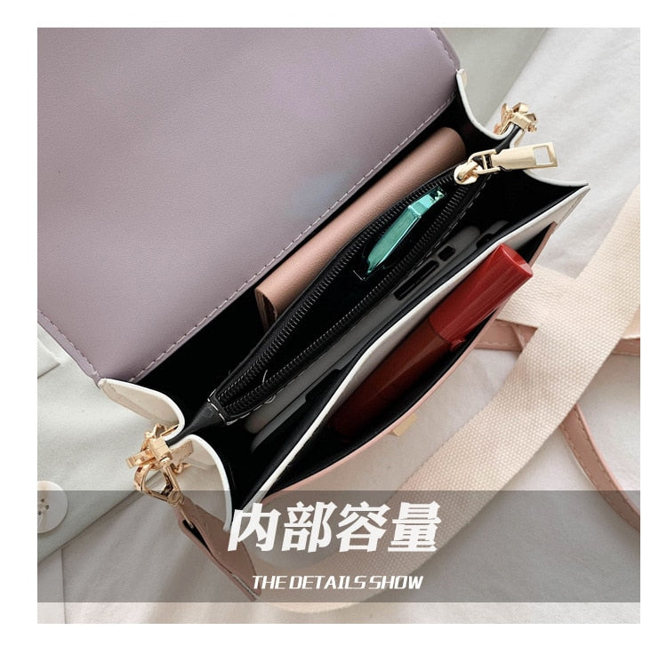 Fashion chain lady Sling bag Panelled color