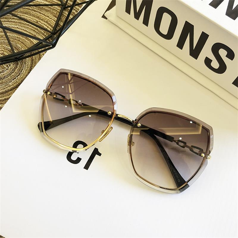 Famous Brand Design Rimless Women Sunglasses