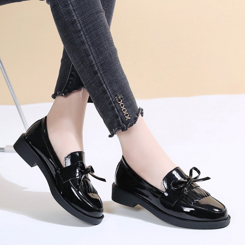 Spring Flats Women Shoes Bowtie Loafers