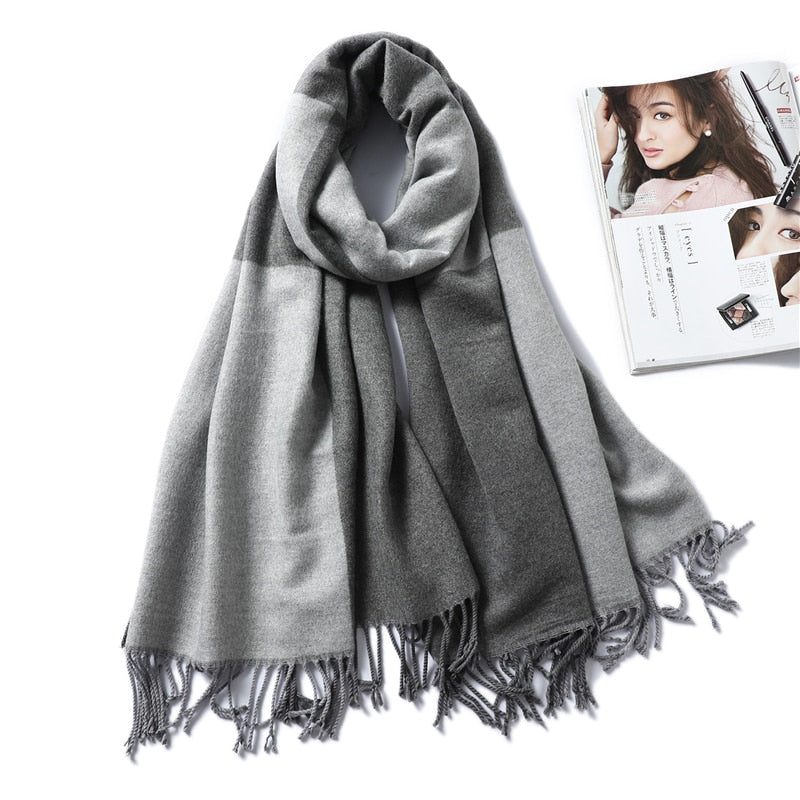 Winter Cashmere Scarf Women Thick Warm Shawls Wraps