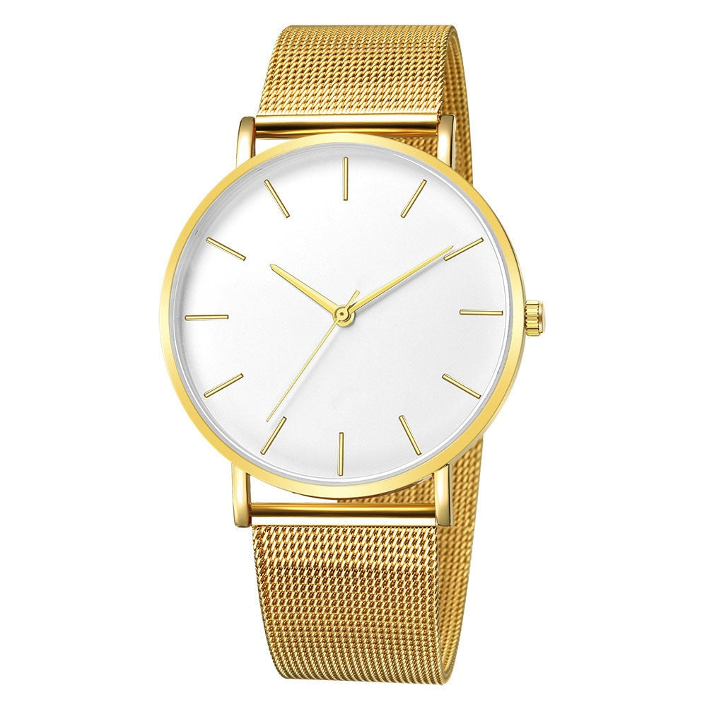 Women Watch Rose Gold Montre Femme Mesh