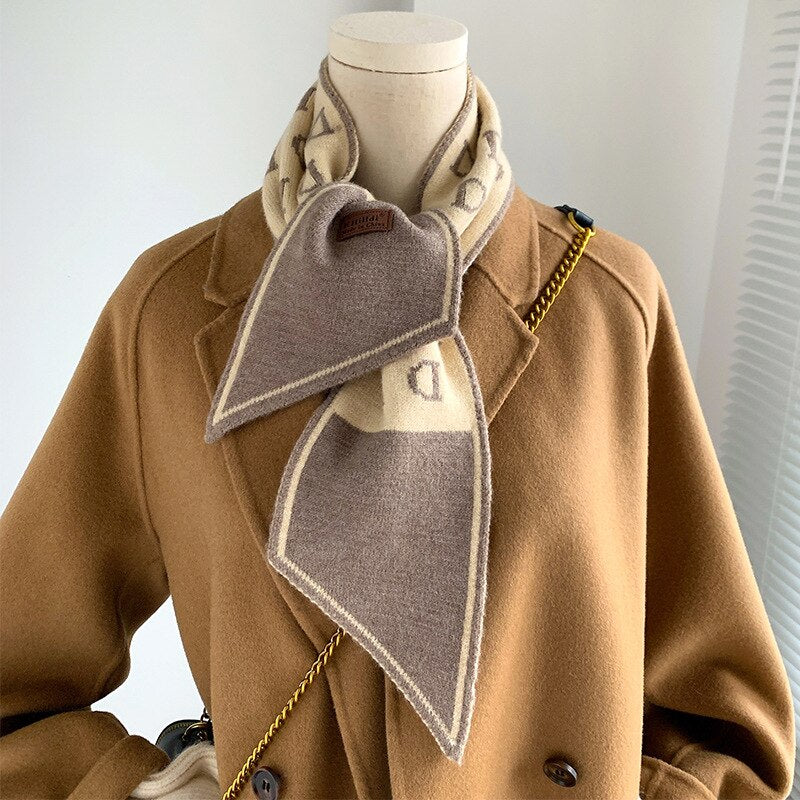 Knitted Scarf New  Letter Luxury Brand Women Scarf