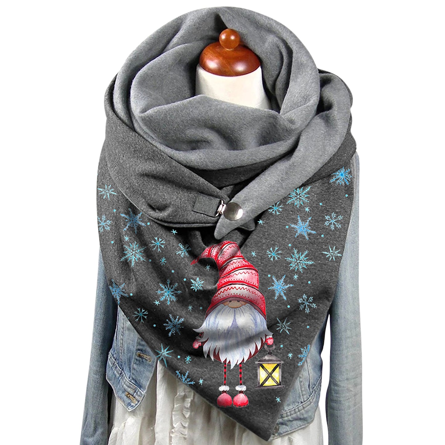 Scarf Christmas Printing Fashion Winter Warm Scarf Women