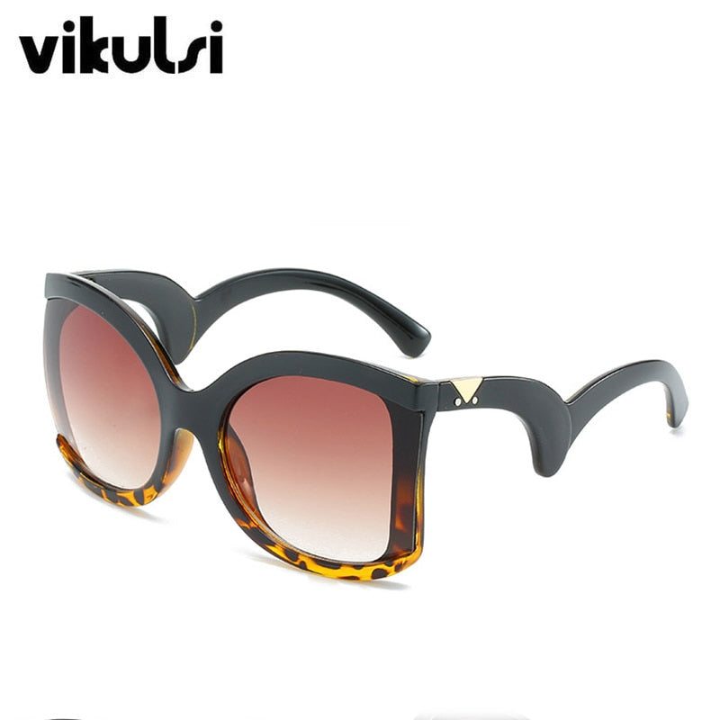 Unique Oversized Woman Sunglasses Black