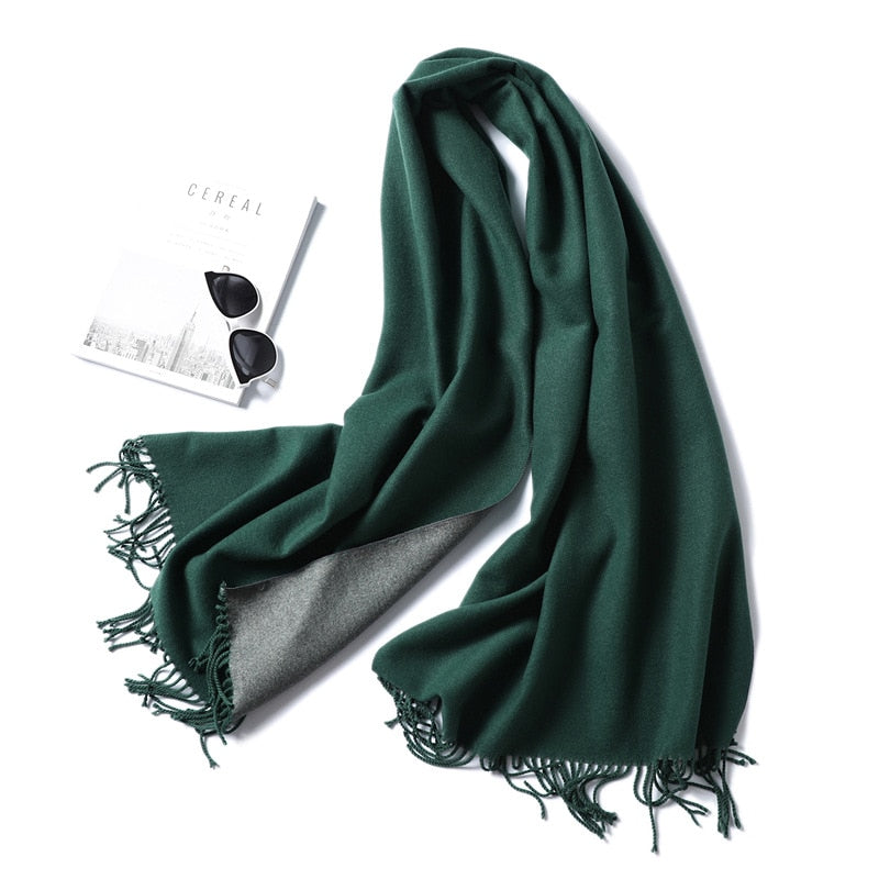 Winter Cashmere Scarf Women Thick Warm Shawls Wraps