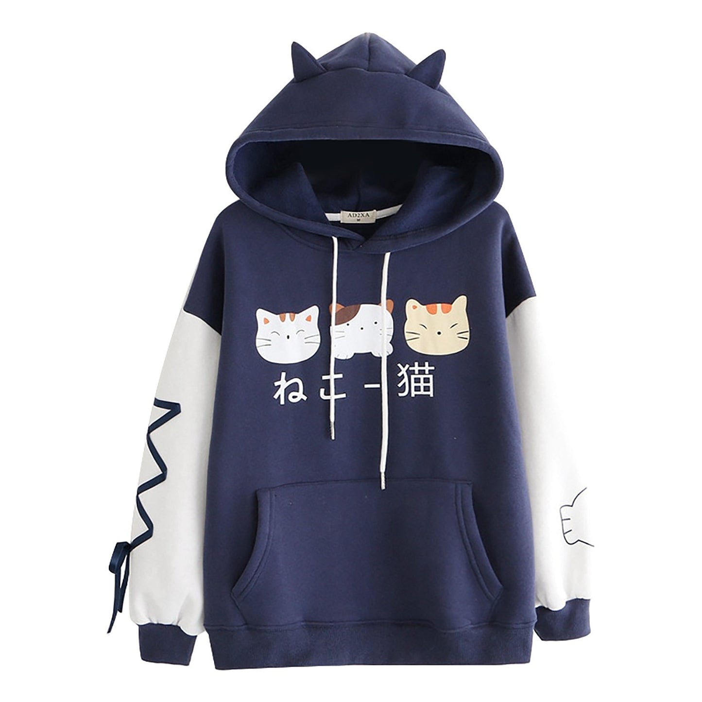 Harajuku Kawaii Hoodie Cat Ear Women Print