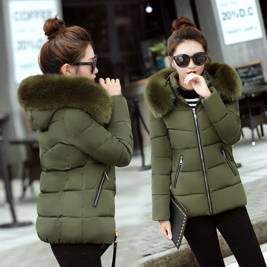 New Winter Jacket Women Parkas Coat Fur Collar