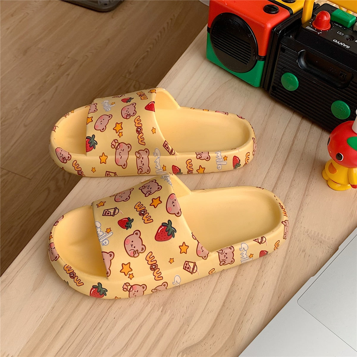 New Couple Fashion Bear Sandals Non-slip