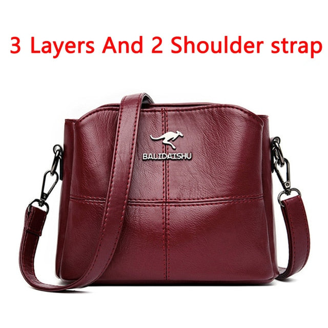 Women Embroidery Tote Bag High Quality Leather