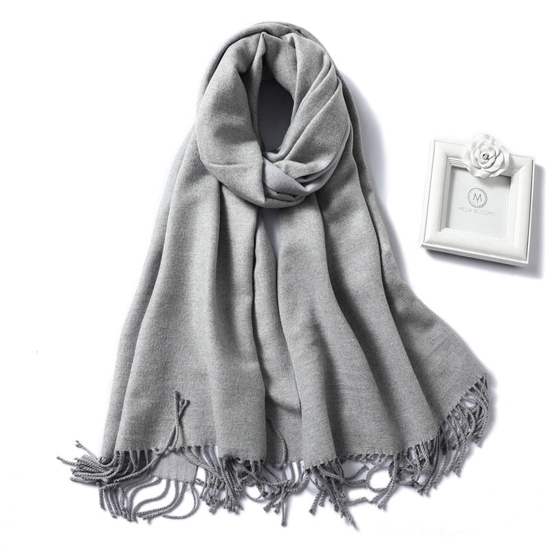 Winter Cashmere Scarf Women Thick Warm Shawls Wraps