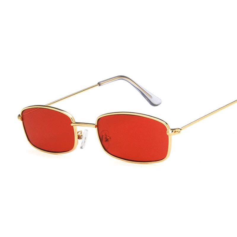 Small Frame Yellow Shades Square Sunglasses