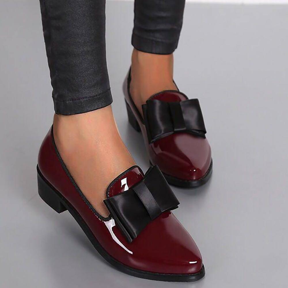 Spring Flats Women Shoes Bowtie Loafers