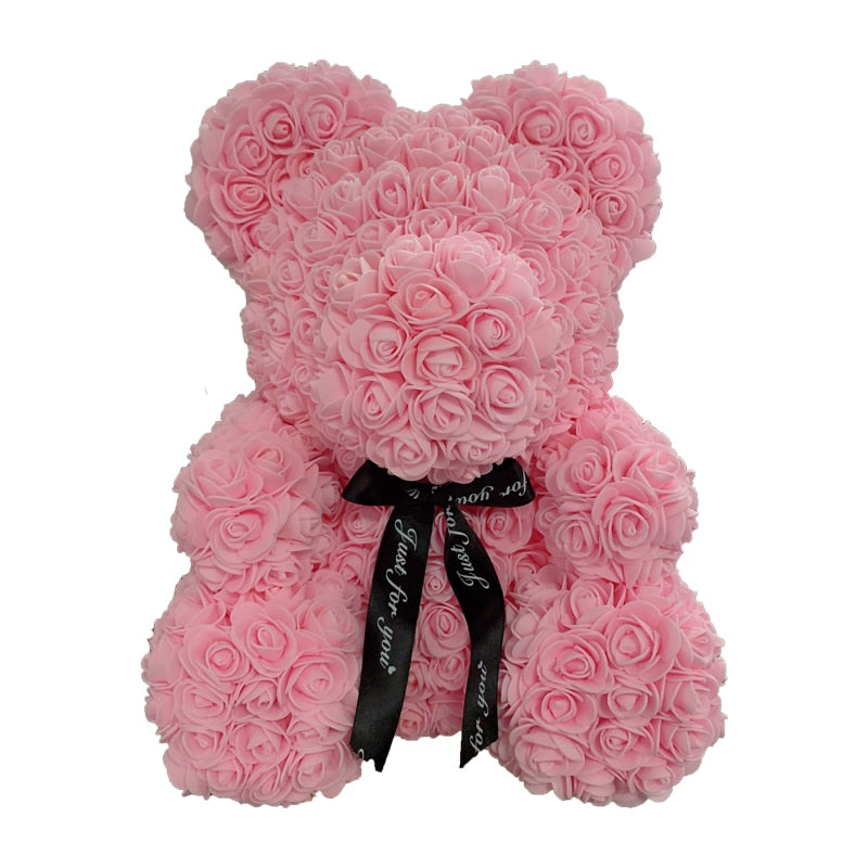 Rose Bear Heart Artificial Flower Rose Teddy Bear For Women Valentine&#39 Gift