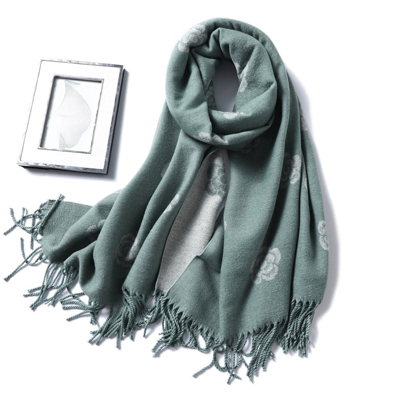 Winter Cashmere Scarf Women Thick Warm Shawls Wraps